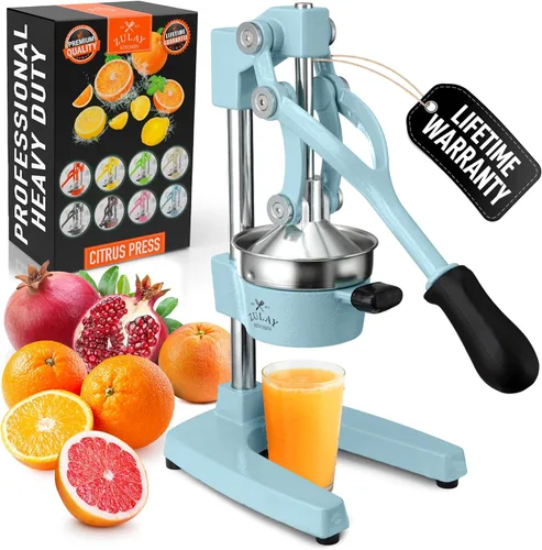 Vista 21 de Zulay Kitchen Exprimidor manual de prensa de cítricos extra alto, exprimidor manual de jugo de naranja, se adapta a vasos, vasos altos y tazas