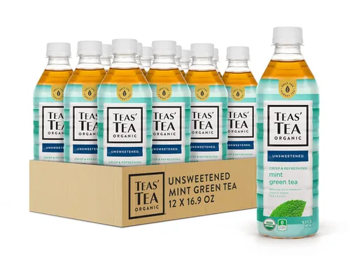 Vista 6 de Teas' Tea Té verde de jazmín sin azúcar, 16.9 onzas (paquete de 12) orgánico, sin azúcar, 0 calorías