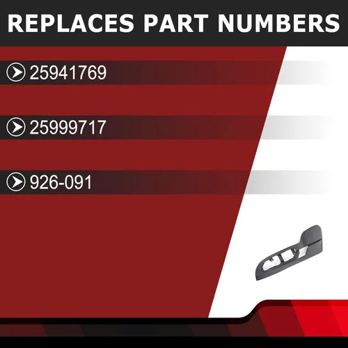 Vista 3 de FEXON Cubierta de Contorno de Interruptor de Asiento del Conductor Compatible con Chevrolet Chevy Traverse para GMC Acadia para Buick Enclave