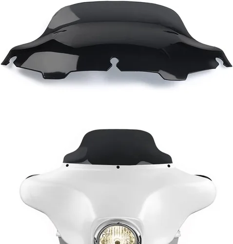 Vista 9 de WYNMOTO - Parabrisas negro de 4.5" para motocicleta, compatible con Harley Davidson Touring Street Glide Electra Glide FLHT FLHTCU Ultra Classic
