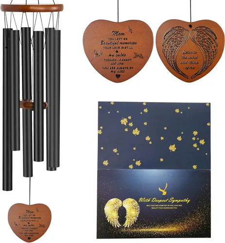 Vista 11 de Campanillas de Viento para Exterior, Campanillas Grandes de 30" con Tono Profundo de Simpatía, Memorial para la Pérdida de un Ser Querido Madre