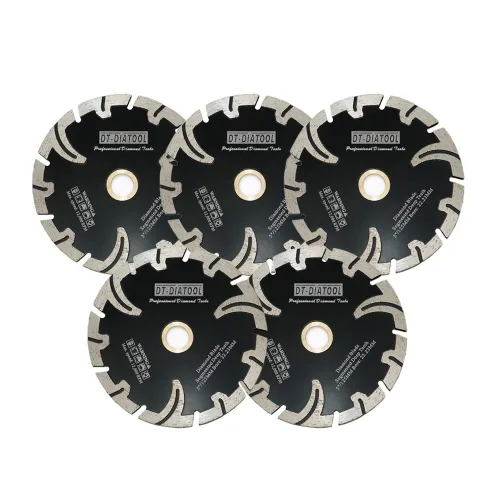 Vista 17 de DT-DIATOOL Hoja de diamante de 4-1/2 pulgadas para piedra de granito, hormigón, mármol, disco de corte prensado en caliente con segmento protector