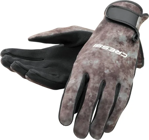 Vista 6 de Cressi Guantes de pesca submarina con estampado de camuflaje hechos de neopreno elástico: obtén The Hunter Equipment