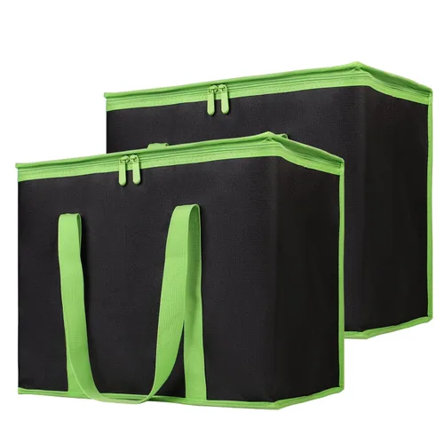 Vista 61 de Bodaon - Paquete de 1 bolsa de compras reutilizable y aislada para comestibles, tamaño XL, bolsa térmica para picnic con parte superior fría, bolsa