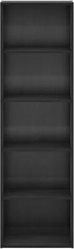 Vista 288 de Furinno - Estantería de cubos de 5 niveles serie Luder para libros y almacenamiento, color negro