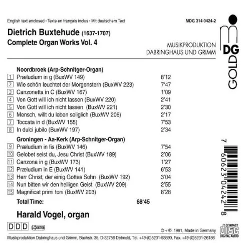 Vista 2 de Buxtehude Organ Works, Vol. 4 Vogel
