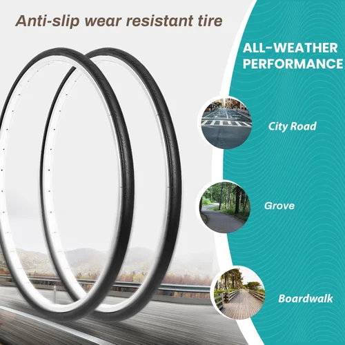 Vista 3 de MOHEGIA Neumático de repuesto para bicicleta de carretera: 700x25C/700x28C/700Cx35C Neumático de bicicleta plegable para montar en carretera