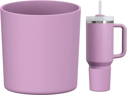 Vista 41 de WUQID Bota de silicona superior compatible con Stanley Quencher H2.0 e IceFlow Flip y ProTour de 40oz 30oz 20oz 14oz, se ajusta al mismo diámetro