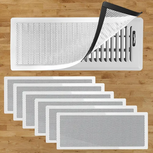Vista 8 de 4 PCS Cubiertas Magnéticas para Ventilación - Cubiertas Magnéticas para Ventilación de 4x10 con Pantalla de Malla para Registros de Piso/Pared/Techo