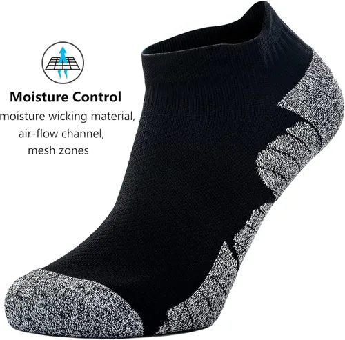 Vista 24 de CWVLC - Calcetines deportivos, hasta el tobillo, de compresión, acolchados, unisex, paquete variado