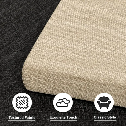 Vista 6 de baibu Cojines rectangulares de espuma viscoelástica, de doble capa, antideslizantes para sillas de comedor, cojines para taburete de banco de cocina