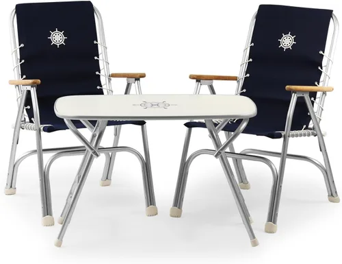 Vista 5 de FORMA MARINE Mesa de barco plegable de 34.7 x 20 x 24.02 pulgadas de altura, muebles de cubierta de yate de aluminio marino M250