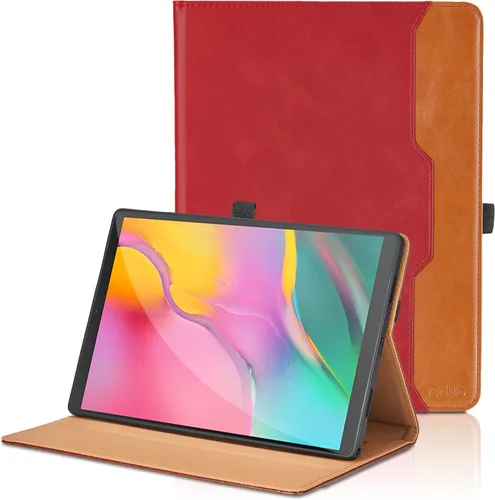 Vista 85 de Funda para Samsung Galaxy Tab A7 de 10,4 pulgadas 2020 (SM-T500/T505/T507) - Funda de piel sintética con función atril y bolsillo, función de Azul