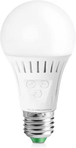 Vista 7 de Elrigs Bombilla LED con Sensor de Movimiento de Anochecer a Amanecer, Base E26, 7W LED (Equivalente a 60W), Blanco Frío (6000K), Sensibilidad