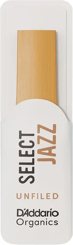 Vista 4 de D'Addario Organic Select Jazz Unfiled - Cañas de saxofón soprano – Cañas de saxofón – Selladas individualmente – 2 medianas, paquete de 10