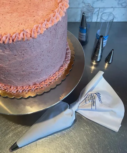 Vista 6 de Ateco 608 REVOLVING Cake Decorating soporte, 11" Ronda, apto para uso alimentario de plástico Base & parte superior, #612 - base de hierro fundido