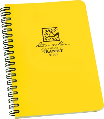 Vista 12 de Rite in the Rain Cuaderno resistente a la intemperie con espiral lateral, 4.625 x 7 pulgadas, cubierta negra, patrón universal (No. 773)