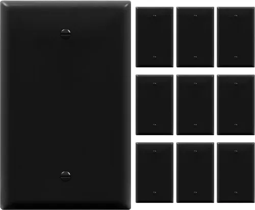 Vista 30 de ENERLITES - Placa para pared de dispositivo en blanco, cubierta en blanco extragrande, acabado brillante, tamaño grande, 1 banda de 5.5 x 3.5