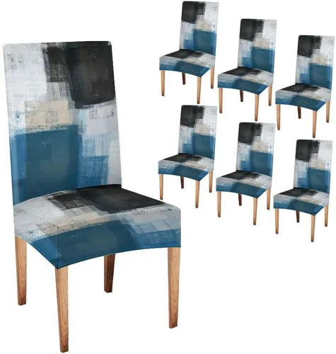 Vista 116 de CAPSCEOLL Juego de 4 fundas para sillas de comedor, color turquesa, turquesa, turquesa, turquesa, turquesa, verde azulado, fundas de asiento Parson