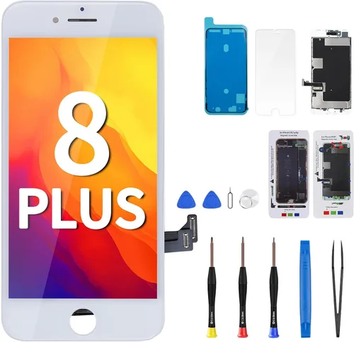 Vista 7 de para iPhone 8 Plus Reemplazo de pantalla negro 5.5 "Kit 8plus pantalla LCD 3D táctil digitalizador montaje completo Tornillos magnéticos almohadilla