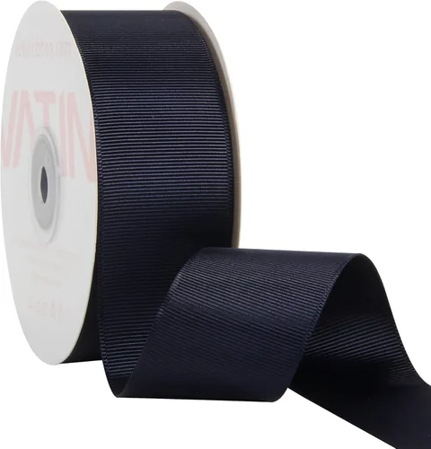Vista 37 de VATIN Cinta de Grogrén Negra, 1-1/2" x 50 Yardas Continuas, Cinta de Grogrén de Poliéster Negra, Usar para Lazos de Bricolaje, Accesorios