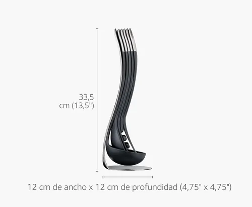 Vista 5 de Joseph Joseph Juego de utensilios de cocina encajables compactos de 5 piezas con soporte magnético, organización, apto para lavavajillas