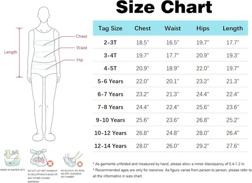 Vista 7 de Nokecina Trajes de baño de una pieza para niñas, multicolor, para verano, playa, para niños de 2 a 10 años