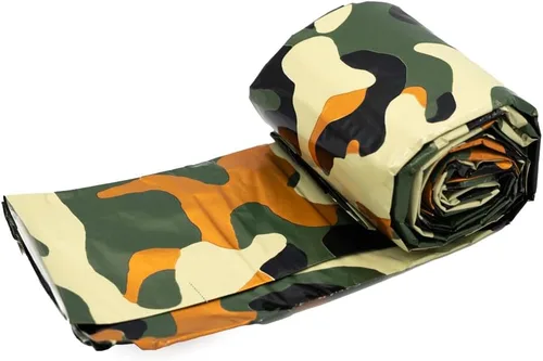 Vista 3 de Survival Frog Tact Bivvy 2.0 - Saco de dormir de emergencia con bolsa de transporte, mosquetón, silbato de supervivencia, ParaTinder, compacto