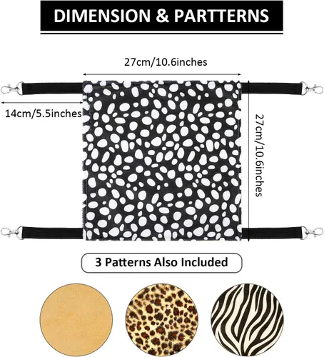 Vista 3 de Boao Hamaca de conejillo de indias, 4 unidades, para jaula de animales pequeños, chinchilla, loro azucarero, hurón