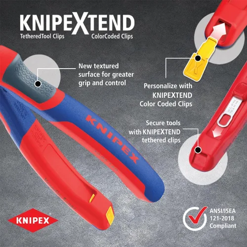 Vista 9 de Knipex 09 02 240 SBA Alicates de electricista de palanca ultra alta de 9.5 pulgadas