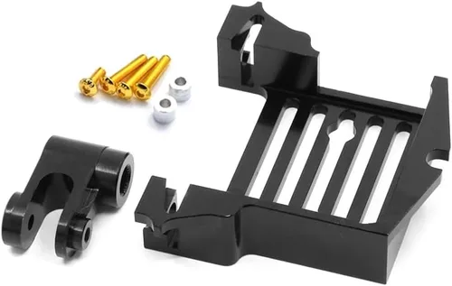 Vista 2 de Metal Steering Servo Arm Steering Steering Gear Bracket Base for 1/5 TRAXS Xmaxx X-maX RC Car Parts - (Color: Black)