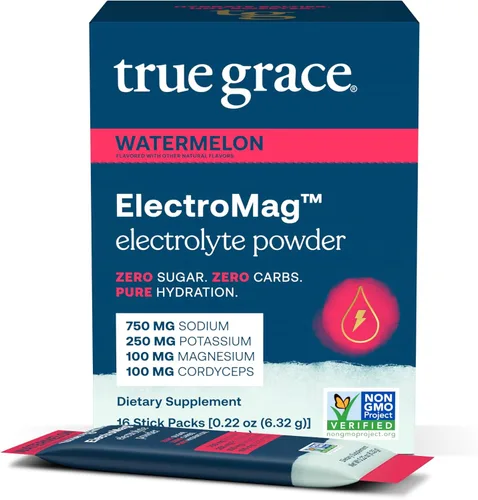 Vista 14 de True Grace ElectroMag - 16 paquetes de barras (paquete de 2) - Pomelo - Polvo de electrolitos para una hidratación rápida - sodio, potasio, magnesio