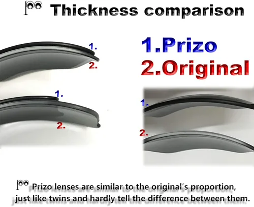 Vista 5 de Prizo Lentes de repuesto polarizadas para gafas de sol Oakley Flight Jacket OO9401 - MultiOptions