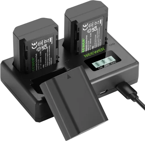 Vista 13 de NEEWER Cargador USB de 4 canales para batería de cámara NP-FZ100 Compatible con Sony A7IV A9iii A1 A7RV A7Cii A6700 ZV-E1 FX3 FX30, carga rápida PD