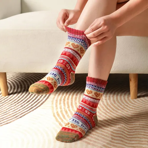 Vista 6 de Pleneal Wool Socks for Women - Womens Wool Socks Winter Warm Wool Socks Men Cozy Knit Socks Boots Socks for Women