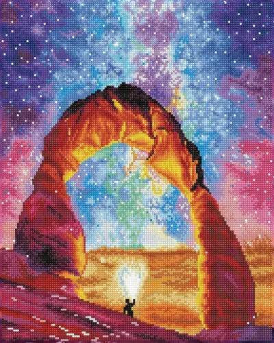 DIAMOND ART BY LEISURE ARTS Arco natural, 16 x 20 pulgadas, kits avanzados de pintura de diamantes para adultos, arte para adultos, kit, pintura