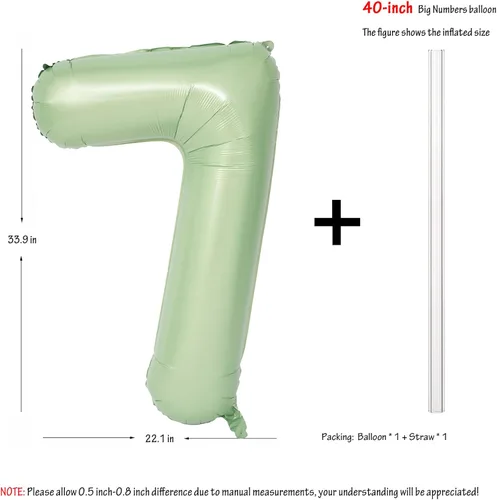 Vista 467 de Globos de 40 pulgadas con números de caramelo, papel de aluminio de helio, globos de látex de Mylar para fiesta de cumpleaños, decoración digital 0