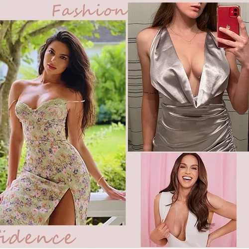 Vista 6 de Cinta adhesiva de 4 pulgadas para levantamiento de senos para senos pesados, cinta adhesiva de copa A-G con 2 cubiertas reutilizables para pezones