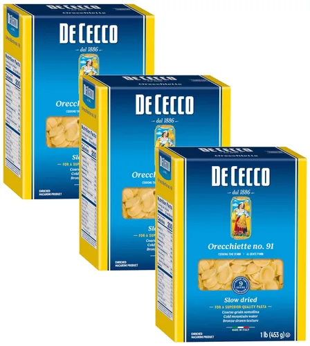 Vista 14 de De Cecco Farfalle - Pasta No. 93, 16 onzas, auténtica, de secado lento, hecha con trigo duro, pasta versátil para salsas y recetas, fabricada