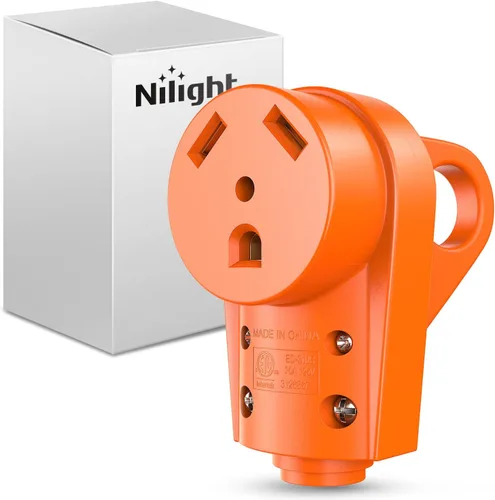 Vista 15 de Nilight Enchufe de repuesto para autocaravana de 50 amperios, 125/250 voltios, macho con mango ETL listado NEMA 14-50P para caravana, autocaravana
