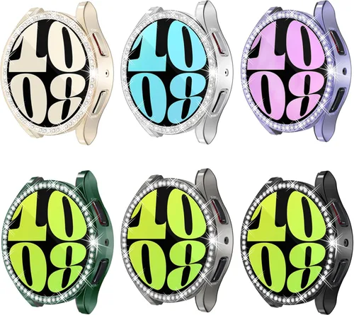 Vista 9 de Paquete de 16 unidades de protector de pantalla para reloj YUVIKE compatible con Samsung Galaxy Watch 5/4 40mm, funda suave TPU con destellos