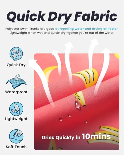 Vista 4 de maamgic Traje de baño para hombre, de secado rápido, con forro de malla, divertido traje de baño de 7 pulgadas