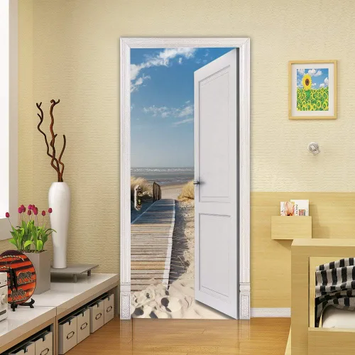 Vista 87 de Calcomanías 3D para puerta, murales para despegar y pegar, papel tapiz de caballo, calcomanías autoadhesivas extraíbles de PVC, impermeable, póster