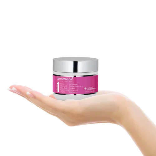 Vista 4 de Crema antienvejecimiento todo en uno para cara con retinol, vitamina C, células madre, vitamina E, CoQ10, colágeno, ácido hialurónico, DMAE