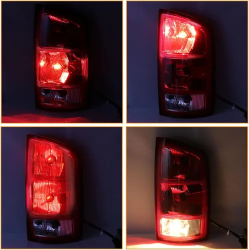 Vista 4 de Conjunto de Luces Traseras Compatible con 2002-2006 Dodge Ram 1500 2500 3500 Pickup, Tipo Halógeno NO LED, Modelo para Conductor y Acompañante