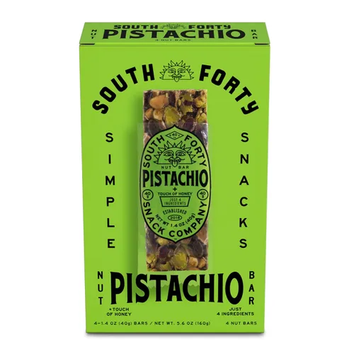 Vista 14 de South 40 Snacks - Barra de pistacho crujiente, solo 4 ingredientes, toque de miel (barra de 1.41 oz, paquete de 12)