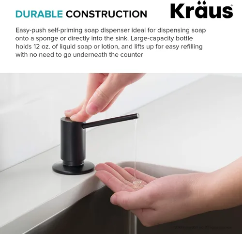 Vista 7 de Dispensador de jabón y loción Kraus para cocina en acero inoxidable, KSD-41SS