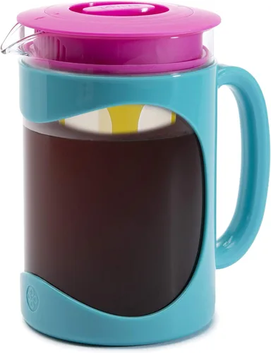 Vista 9 de Primula Burke Deluxe Cafetera para café helado, con mango de agarre cómodo, jarra de vidrio duradera, filtro de malla extraíble, tamaño perfecto Rojo