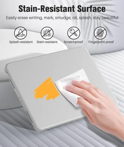 Vista 22 de MoKo Funda para iPad Air de 13 pulgadas M3 2025 y M2 2024 con soporte para lápices, funda para iPad Air 13 [protector de pantalla integrado]