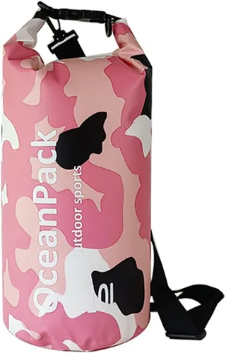 Bolsa seca impermeable de 5L/10L/20L para hombres, material de PVC, diseño de camuflaje, correas de hombro simples/dobles para kayak, natación de LTMGL